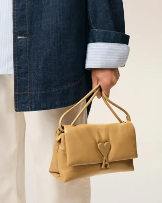 Sac Voulez-Vous en cuir de vachette jaune