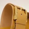 Sandales à boucle en cuir de vachette jaune
