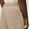 Short Ami de Coeur en coton beige à taille élastiquée