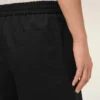 Short Ami de Coeur en coton noir à taille élastiquée