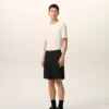 Short Ami de Coeur en coton noir à taille élastiquée