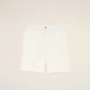 Short Ami de Coeur en lin mélangé beige à taille élastiquée