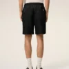 Short Ami de Coeur en nylon noir à taille élastiquée et clous