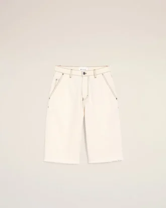 Short ample en coton blanc