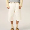 Short ample en coton blanc