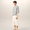 Short ample en coton blanc