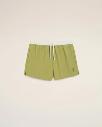 Short de bain en nylon vert