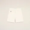 Short en coton blanc avec étiquette Ami Paris Heritage