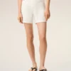 Short en coton blanc avec étiquette Ami Paris Heritage