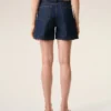 Short en coton bleu avec étiquette Ami Paris Heritage