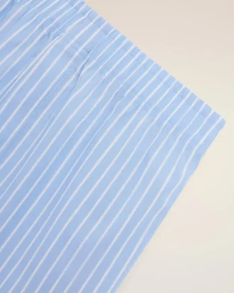Short à rayures bleues en coton