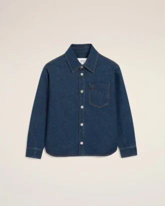 Surchemise Ami de Coeur en coton bleu