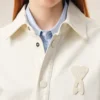 Surchemise Ami de Coeur en coton tricoté blanc