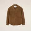 Surchemise en cuir marron