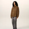 Surchemise en cuir marron