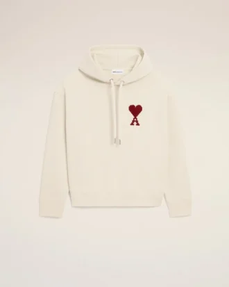 Sweat Ami de Coeur Hoodie en coton blanc