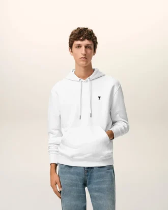 Sweat Ami de Coeur Hoodie en coton blanc