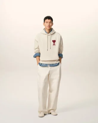Sweat Ami de Coeur Hoodie en coton blanc
