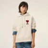Sweat Ami de Coeur Hoodie en coton blanc