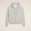 Sweat Ami de Coeur Hoodie en coton gris contrasté