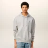 Sweat Ami de Coeur Hoodie en coton gris contrasté