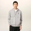 Sweat Ami de Coeur Hoodie en coton gris contrasté