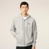 Sweat Ami de Coeur Hoodie en coton gris contrasté