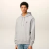 Sweat Ami de Coeur Hoodie en coton gris contrasté