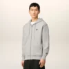 Sweat Ami de Coeur Hoodie en coton gris contrasté