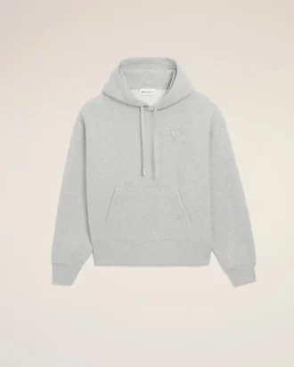 Sweat Ami de Coeur Hoodie en coton gris gaufré