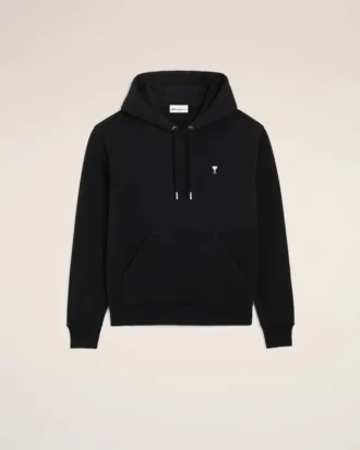 Sweat Ami de Coeur Hoodie en coton noir
