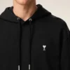 Sweat Ami de Coeur Hoodie en coton noir