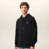Sweat Ami de Coeur Hoodie en coton noir