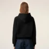 Sweat Ami de Coeur Hoodie noir en coton avec motif Ami de Coeur en relief