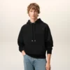 Sweat Ami de Coeur Hoodie noir en coton avec motif Ami de Coeur en relief