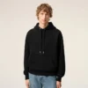 Sweat Ami de Coeur Hoodie noir en coton avec motif Ami de Coeur en relief