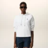 Sweat à capuche court Ami de Coeur en coton blanc