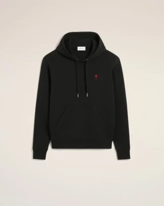 Sweat à capuche noir Red Ami de Coeur Hoodie