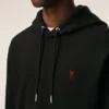 Sweat à capuche noir Red Ami de Coeur Hoodie
