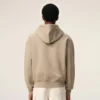 Sweat à capuche zippé Ami de Coeur en coton beige gaufré