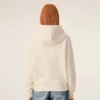 Sweat à capuche zippé Ami de Coeur en coton blanc gaufré