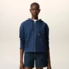 Sweat à capuche zippé Ami de Coeur en coton bleu