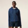Sweat à capuche zippé Ami de Coeur en coton bleu