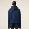 Sweat à capuche zippé Ami de Coeur en coton bleu