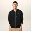 Sweat à capuche zippé Ami de Coeur en coton noir