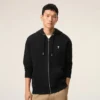 Sweat à capuche zippé Ami de Coeur en coton noir