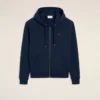 Sweat à capuche zippé Red Ami de Coeur en coton bleu et rouge