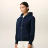 Sweat à capuche zippé Red Ami de Coeur en coton bleu et rouge