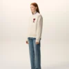 Sweat-shirt Ami de Coeur en coton blanc