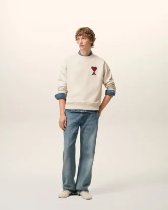 Sweat-shirt Ami de Coeur en coton blanc